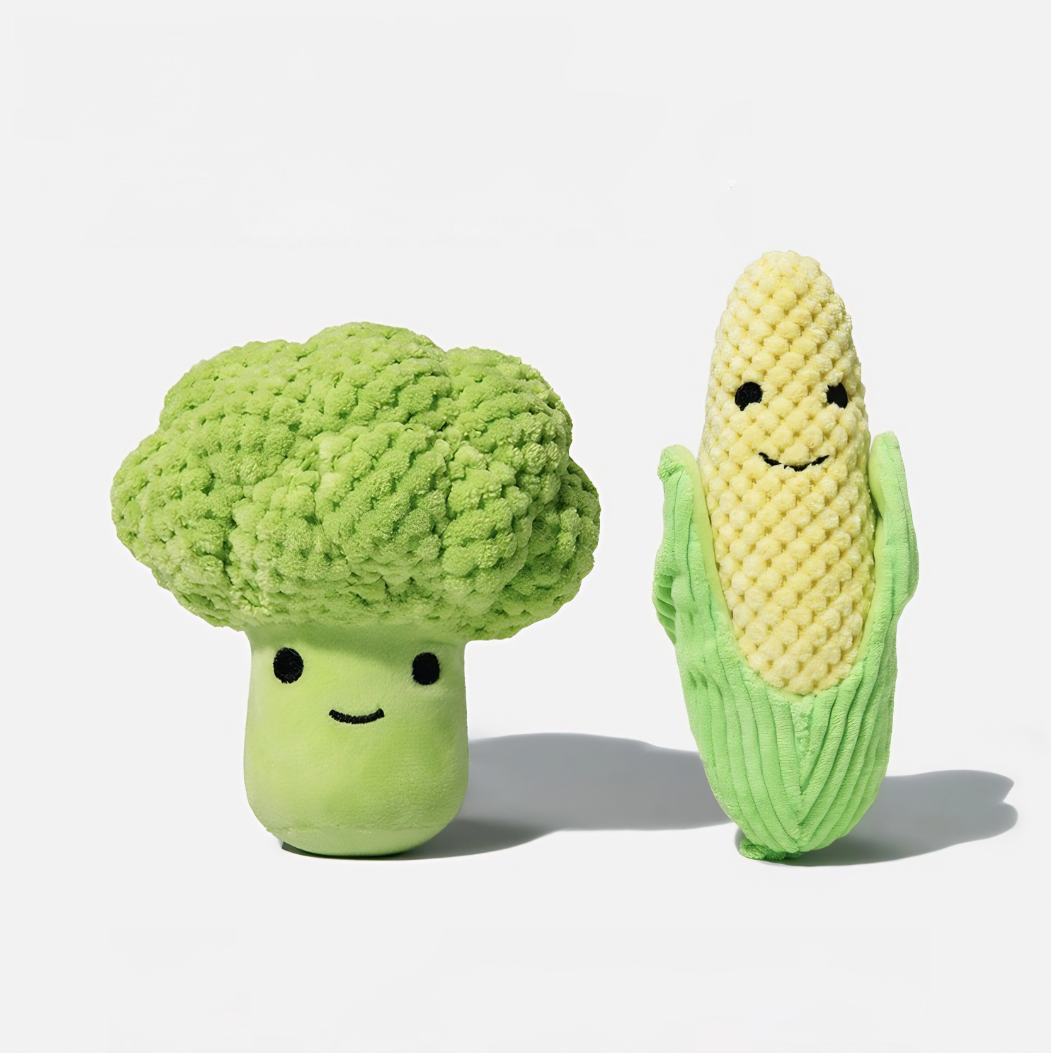 Corn and Broccoli Plush Toys