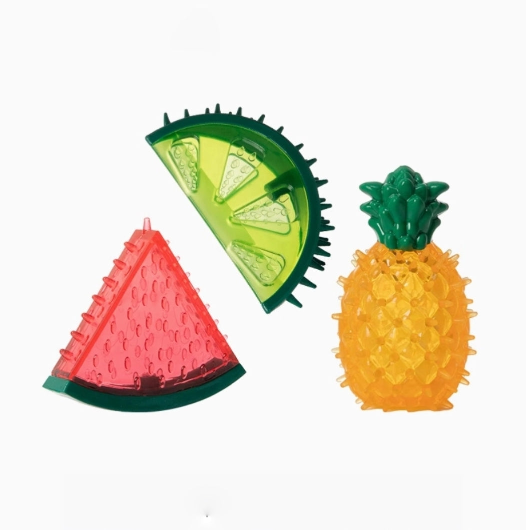 Chewy Squeaky Fruit Dog Toys