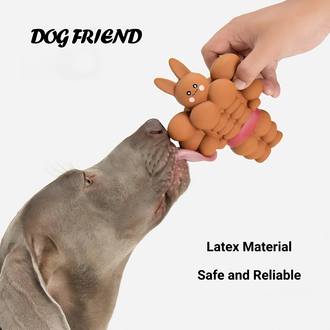 Latex Ripped Muscle Rabbit Toy