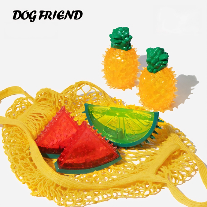Chewy Squeaky Fruit Dog Toys