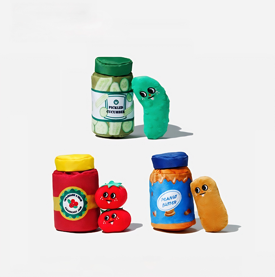 Peanut Butter, Pickles and Tomato Snuffle Toys