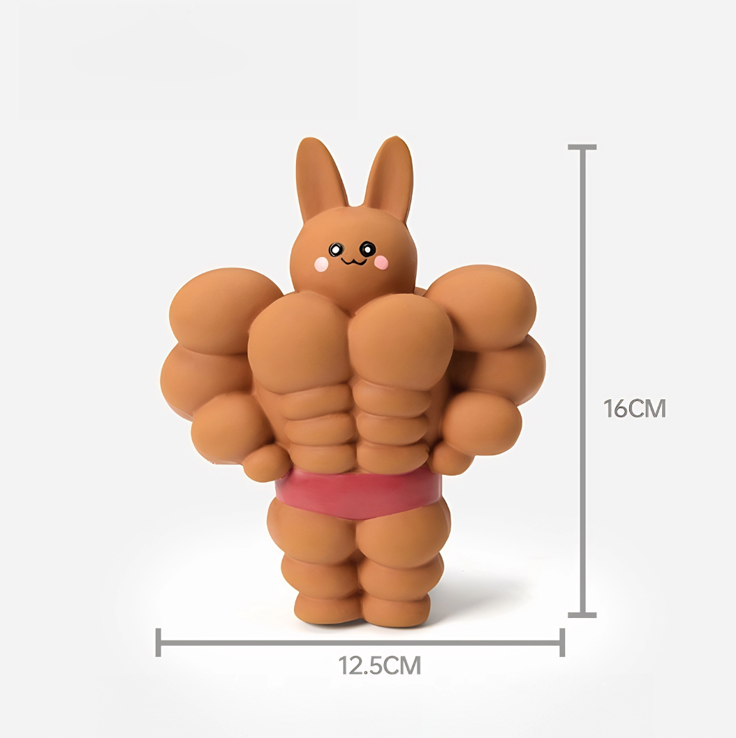 Latex Ripped Muscle Rabbit Toy