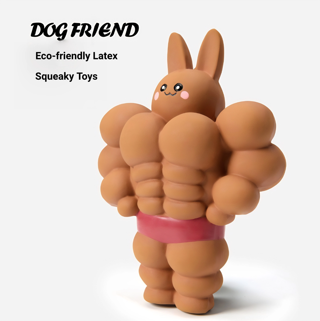 Latex Ripped Muscle Rabbit Toy