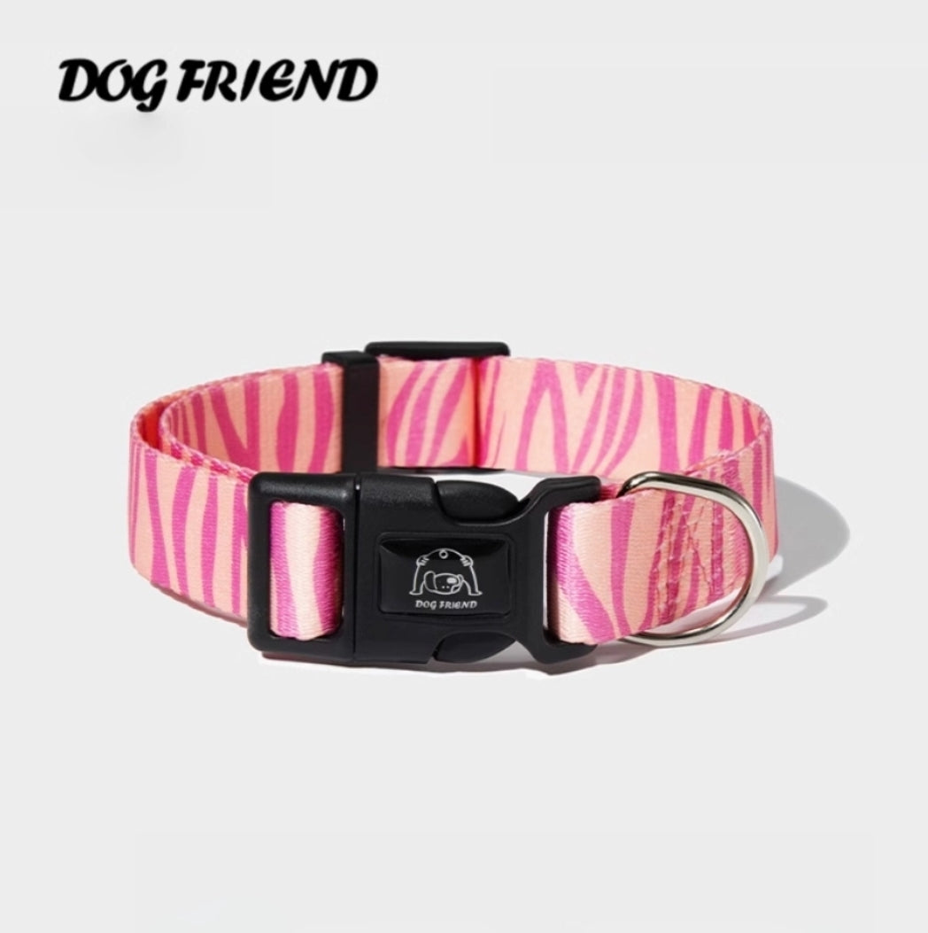 Animal Print Dog Collar and Leash Set