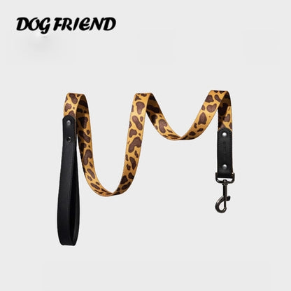 Animal Print Dog Collar and Leash Set