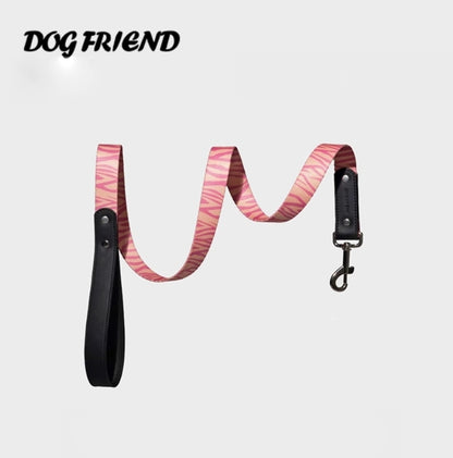 Animal Print Dog Collar and Leash Set
